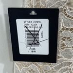 NWT Marina Taupe Lace‎ Metallic Shimmer Illusion A Photo 3