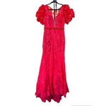 Mac Duggal  EMBELLISHED PUFF SLEEVE PLUNGE NECK TRUMPET GOWN 12421- SIZE 10 Photo 2