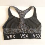 Victoria's Secret Sport Sports Bra Heathered Grey Sz L EUC Black VSX Logo Band Photo 5