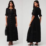 Love Shack Fancy NWT
Edie Lace Short Sleeve Midi Shirt Dress in Black Size XS Photo 10