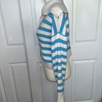 Sincerely Jules  Y2K Cropped Stripe Collared Sweater Blue White‎ Knit Retro Small Photo 1
