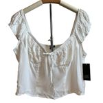 Wild Fable  Women's White Cap Sleeve Sweetheart Shirt - Size XL - NWT Photo 0