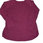 Lululemon Womens Crew Neck High Low Hem Long Raglan Sleeve Top Burgundy Small Photo 3