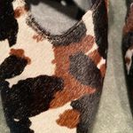 BOUTIQUE Vegan Cowhide and Leather Mary Jane Flats Brown Size 8.5 Photo 4