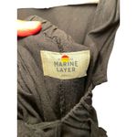 Marine layer  Eloise Belted Jumpsuit Women Small Black Matte Tie Back Boho‎ Photo 4