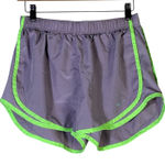 Nike  Dri Fit Running Shorts Womens M Gray Neon Green Athletic Gym Workout Photo 0