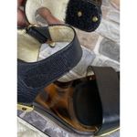 Michael Kors  LANI SANDALS BLACK LEATHER 4" HEELS GOLD TORTOISE SHELL PUMPS -8.5 Photo 10