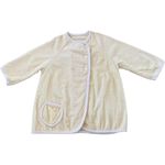 Vintage Terrycloth robe jacket double breasted beach pool vacation yellow medium Photo 11