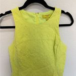 Banana Republic x Milly Collection Neon Yellow Sheath Mini Dress Jacquard Size 4 Photo 3