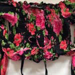 Revolve Floral Crop Smocked Long Sleeve Top Louise Position Italy Xs Photo 3