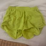 Lululemon Neon Yellow Hotty Hot Shorts 4" low rise Photo 0