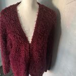 Kensie  Burgundy Cardigan Sweater Photo 4