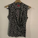 Sunny Leigh  Black and White Patterned Blouse Photo 1