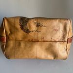 VTG Alviero Martini 1a Classe Geo Map Print Shoulder Bag Tan Brown Photo 9