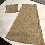 With Harper Lu Women’s Textured 2 Piece Maxi Skirt Set Tan Photo 2