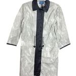 Simply Vera, Vera Wang Simply Vera Vera Wang kimono Coat Drawstring Waist Full Zip Gray, Black Trim S Photo 0