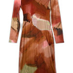 VICI  Mesh Midi Dress Size Medium Artsy Abstract Bodycon Watercolor Stretch Photo 0