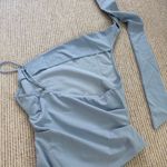 Cider  Light Blue Ruched cami top with a neck scarf NWT Photo 3