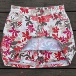 Croft & Barrow Y2K Red/Tan Floral Mini Skirt Skort w/ Built in Shorts Photo 2