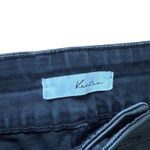 KanCan‎ Women's Black Flare Jeans Faux Leather Waist Size 7/27 Photo 3