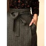 Ulla Johnson 952  Paper Bag Leo Wool Belted Mini Skirt Size 2 Color Grey Photo 3