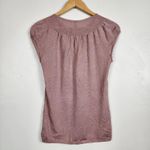 Elie Tahari Silk Cashmere Knit Small Petite Mauve Pink Ruched Blouse Soft Luxury Photo 1