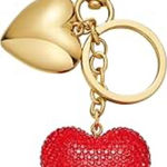 Leith Glittering Red Heart Bag Charm Photo 0