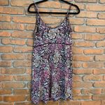 Ambrielle NWT Women's Butterfly Floral Print Scoop Mini Slip Dress Fuchsia Photo 2