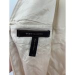 BCBGMAXAZRIA Dress Womens 4 Corozo Applique Taffeta Mini Ivory V-Neck Sleeveless Photo 3