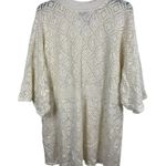 VTG Only Necessities Cream Open Knit Short Sleeve V Photo 4