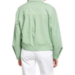 Treasure & Bond NWT Stand Collar Cotton Twill Jacket in Spring Green Photo 11