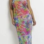 River Island Tie Dye Mesh Body-Con Dress size 26UK/22US NWT (b23) Photo 0