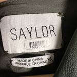 Saylor Veronicka Sage Green Faux Leather Faux Wrap Long Sleeve Mini Dress Sz XS Photo 12