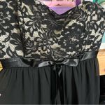 Jessica McClintock Vintage Jessica McClintock Black Babydoll Whimsigoth Prom Mini Dress Y2K Photo 4