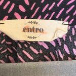 Entro  Black Purple Abstract Statement Print Blouse Eclectic Flowy Top S Photo 2