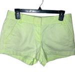 J.Crew  100% cotton neon yellow pastel mini shorts 3” inseam size 2 Photo 0