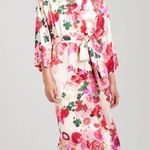 NWT Natori Sofia Kimono Robe in Chanpagne Winter White Floral Robe S Photo 0