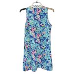 Lilly Pulitzer Jane Sleeveless Shift Dress Corsica Blue Turtle Villa Size 0 Photo 2
