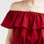 Urban Outfitters NWT Red Off the Shoulder Top Photo 0