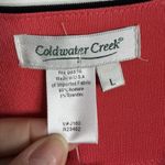 Coldwater Creek NWT Travel Knit Contrast Trim Cardigan Black Coral Large Travel Photo 2