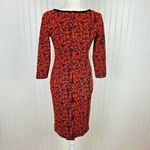 Plenty by Tracy Reese Glam Goth Dress Womens 2 Jacquard Knit Halloween Spooky Orange Photo 4