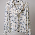 Paige  Women's Blue Floral Top Photo 0