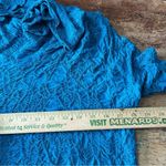 SNO SKINS‎ Long Sleeve Crinkle Blister Cowl Tunic Baselayer Top Peacock Blue L Size L Photo 3