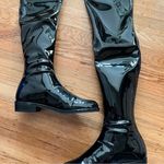 Stuart Weitzman Lowland Thigh-High Boots in Patent Black Leather Size 5.5 NEW Photo 6