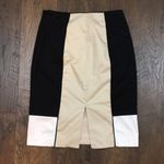 White House | Black Market Color Block Black/Tan/White Pencil Skirt Photo 4