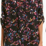 Yumi Kim Yumi Top In Black Floral Print Silk Size XS Photo 0