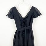 Lavetir Long Chiffon Bridesmaid Slit Leg Dress 2 Black Photo 6