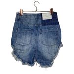One Teaspoon Bandits High Waist Short Blue Society Cut-off Jean Shorts Size 24 Photo 5