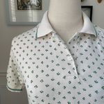 Vintage 80s Reed Hunter Shamrock Cropped Polo Shirt S M Green Photo 0