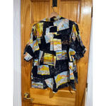 We The Free  Womens Love Letters Button Front Shirt Oversized Cotton Sz Medium Photo 3